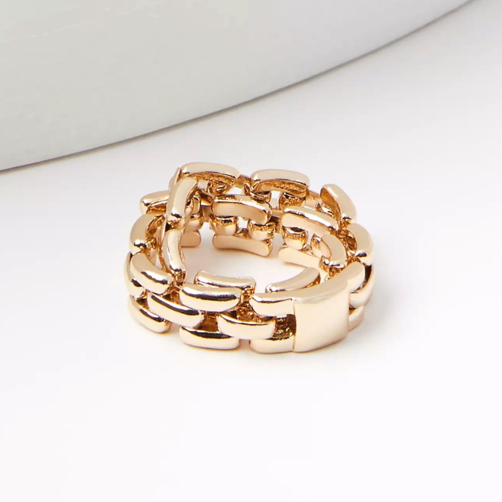 🆕 Ann Taylor LOFT Wrap Chain Ring - Size 6